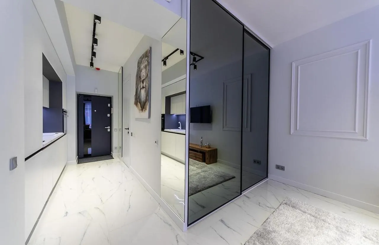 Apartmán Fashionable Apartments. Smartplaza Metro Minskaya. Obolon Kyjev